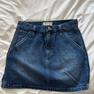 Madewell Dark Blue Denim Mini Skirt